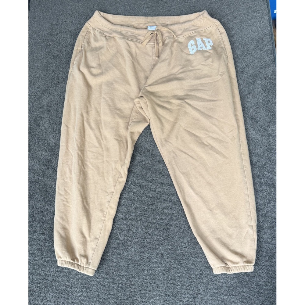 Gap Arch Logo Sweatpants Tan Camel Joggers XL Mens Womens Unisex